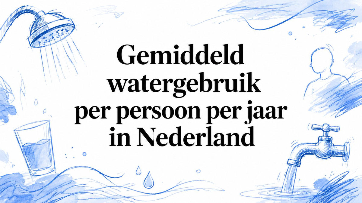 Gemiddeld watergebruik per persoon per jaar in Nederland